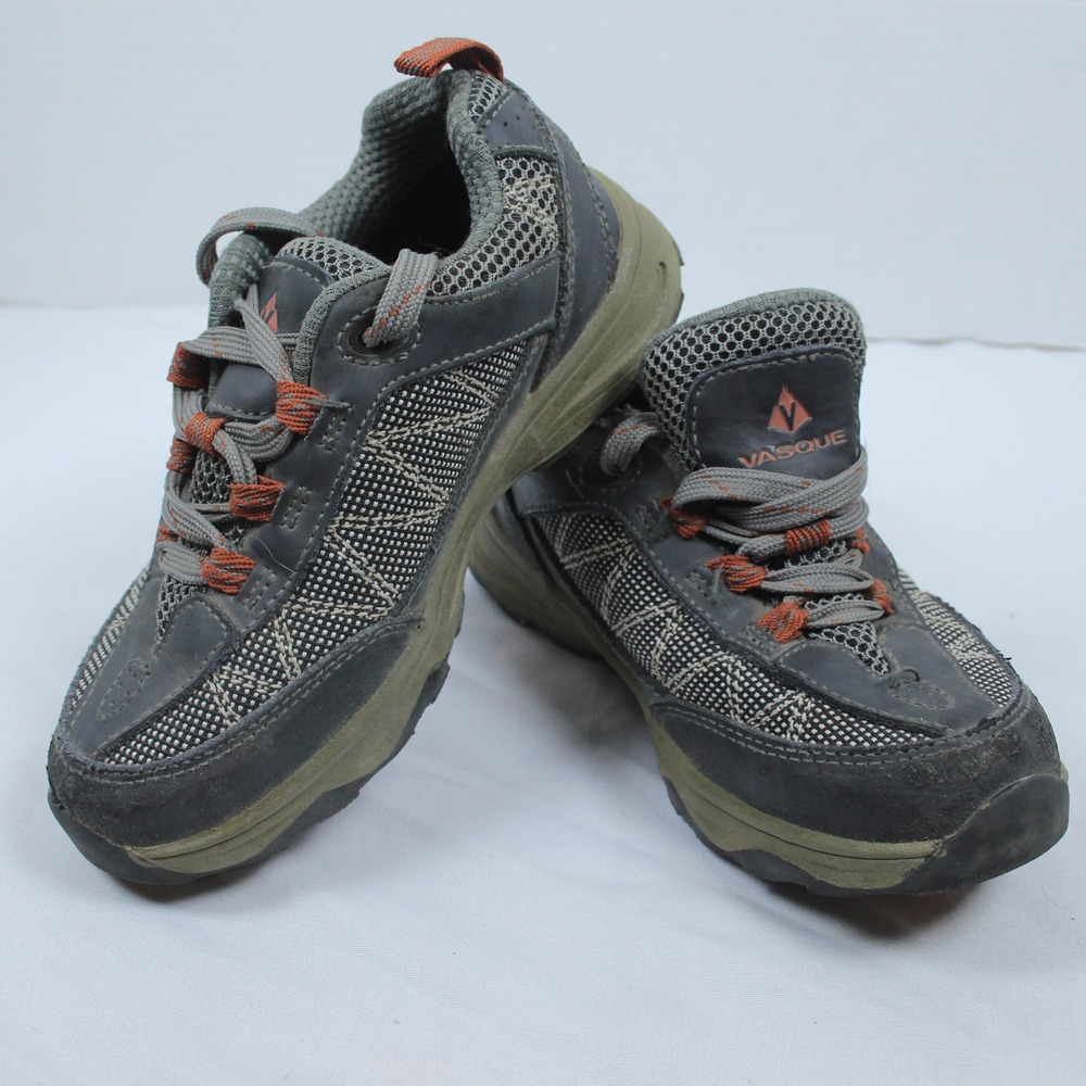 Vasque 7210 UltraDry Hiking Shoes Gray Orange Waterproof Youth‎ Kids Size 13 US